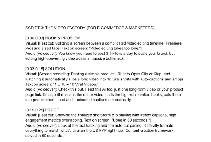 write video scripts for you